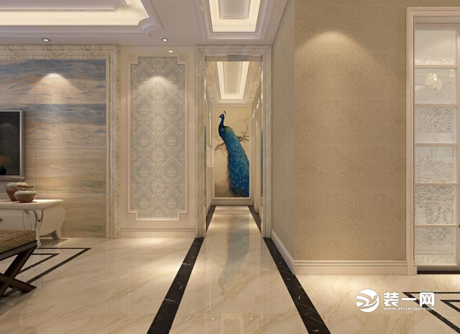 高颜值简欧风格装修效果图 银川141平米三室两厅案例